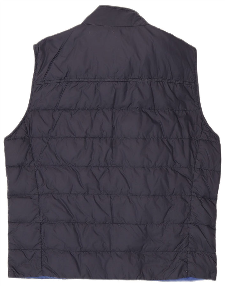 HOGAN Mens Padded Gilet UK 44 2XL Navy Blue Polyester