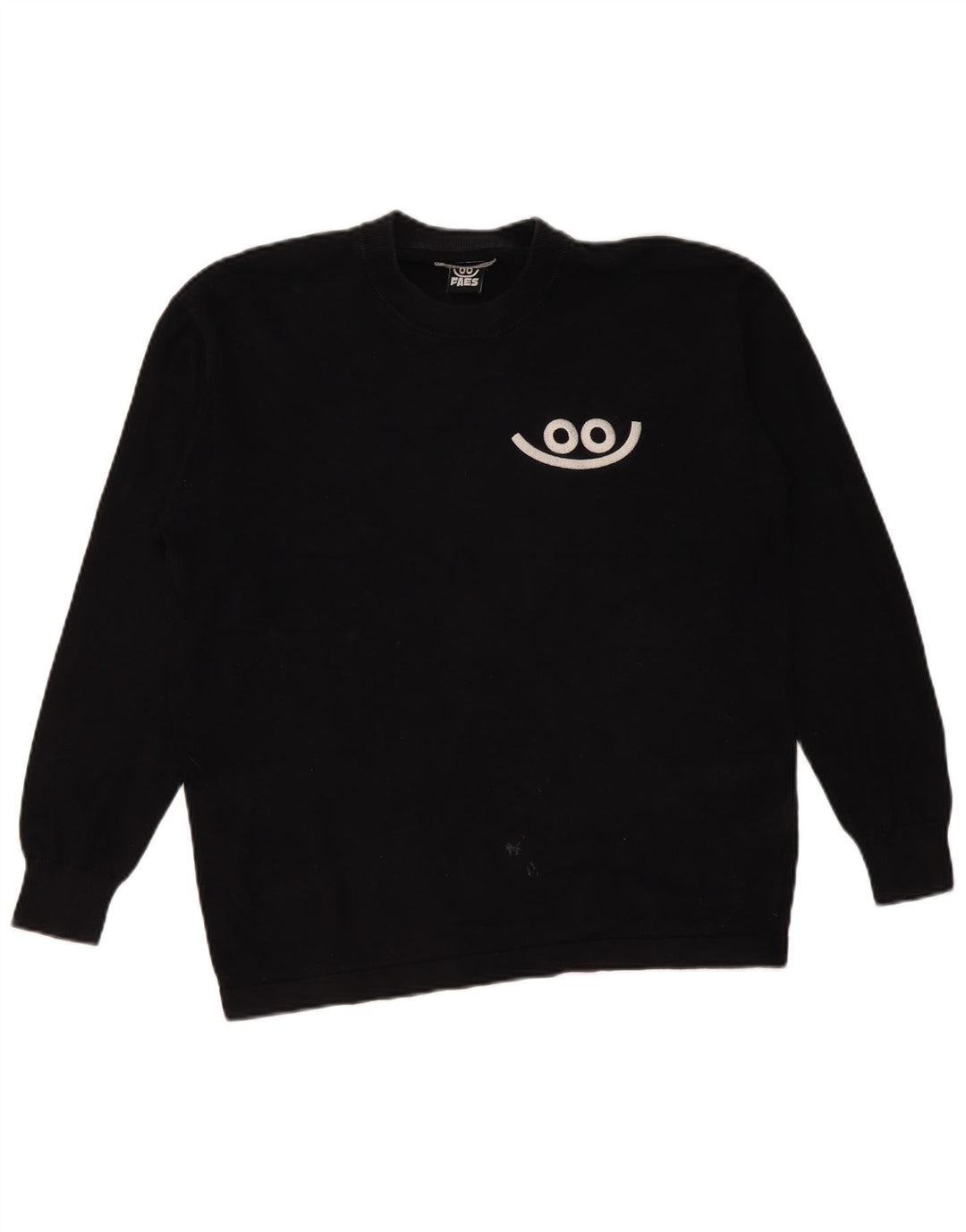 Zara Herre sweater med rund hals, lille sort