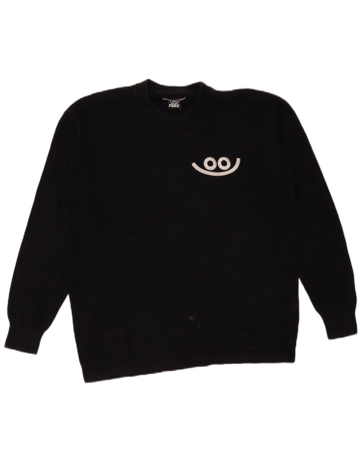 Zara Herre sweater med rund hals, lille sort