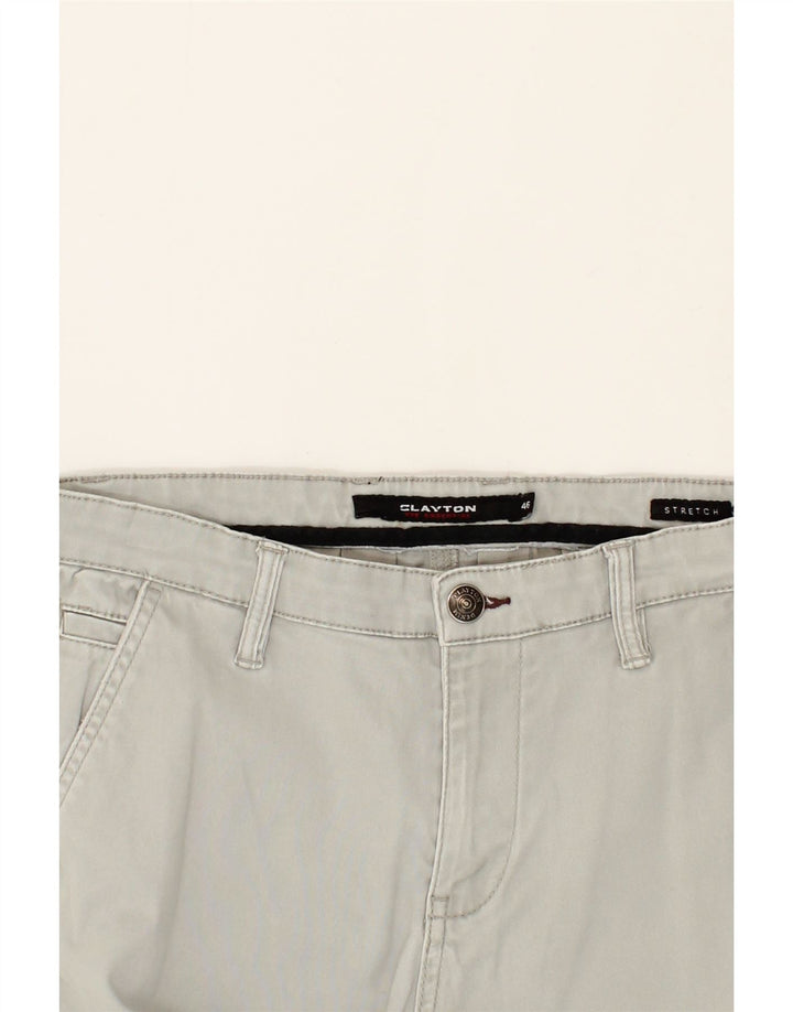CLAYTON Womens Slim Cargo Trousers IT 46 Large W30 L30  Grey Cotton Vintage Clayton and Second-Hand Clayton from Messina Hembry 