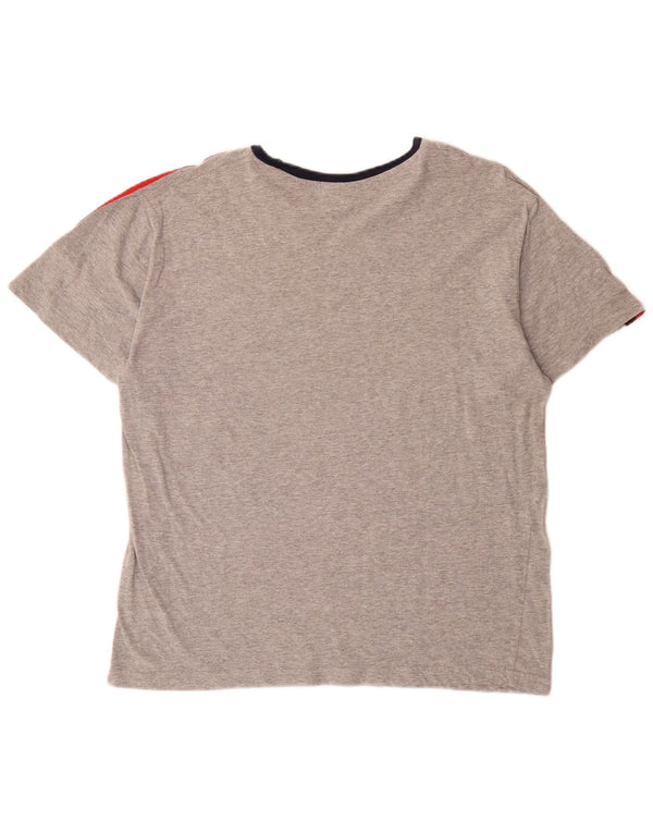 Lotto Herre T-Shirt Top XL Grå Colourblock Bomuld