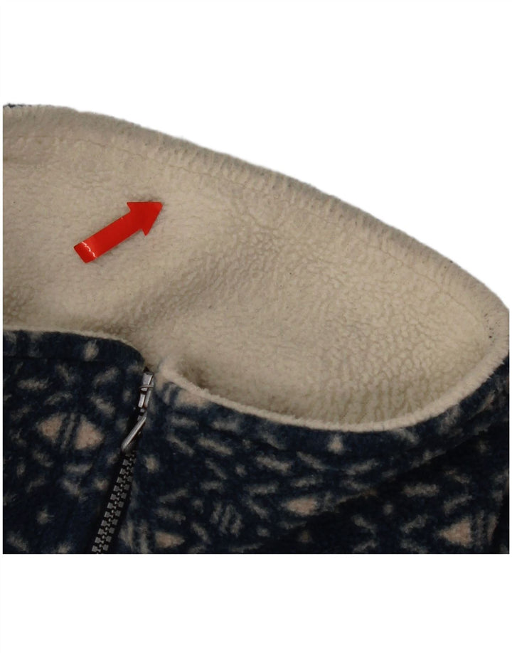 Aesse Herre lynlås hals Fleece Jumper Medium White Fair Isle