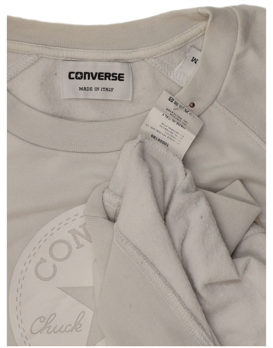 Converse Herre Chuck Taylor Grafisk Sweatshirt Jumper Medium Grå Bomuld