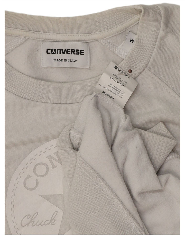 Converse Herre Chuck Taylor Grafisk Sweatshirt Jumper Medium Grå Bomuld
