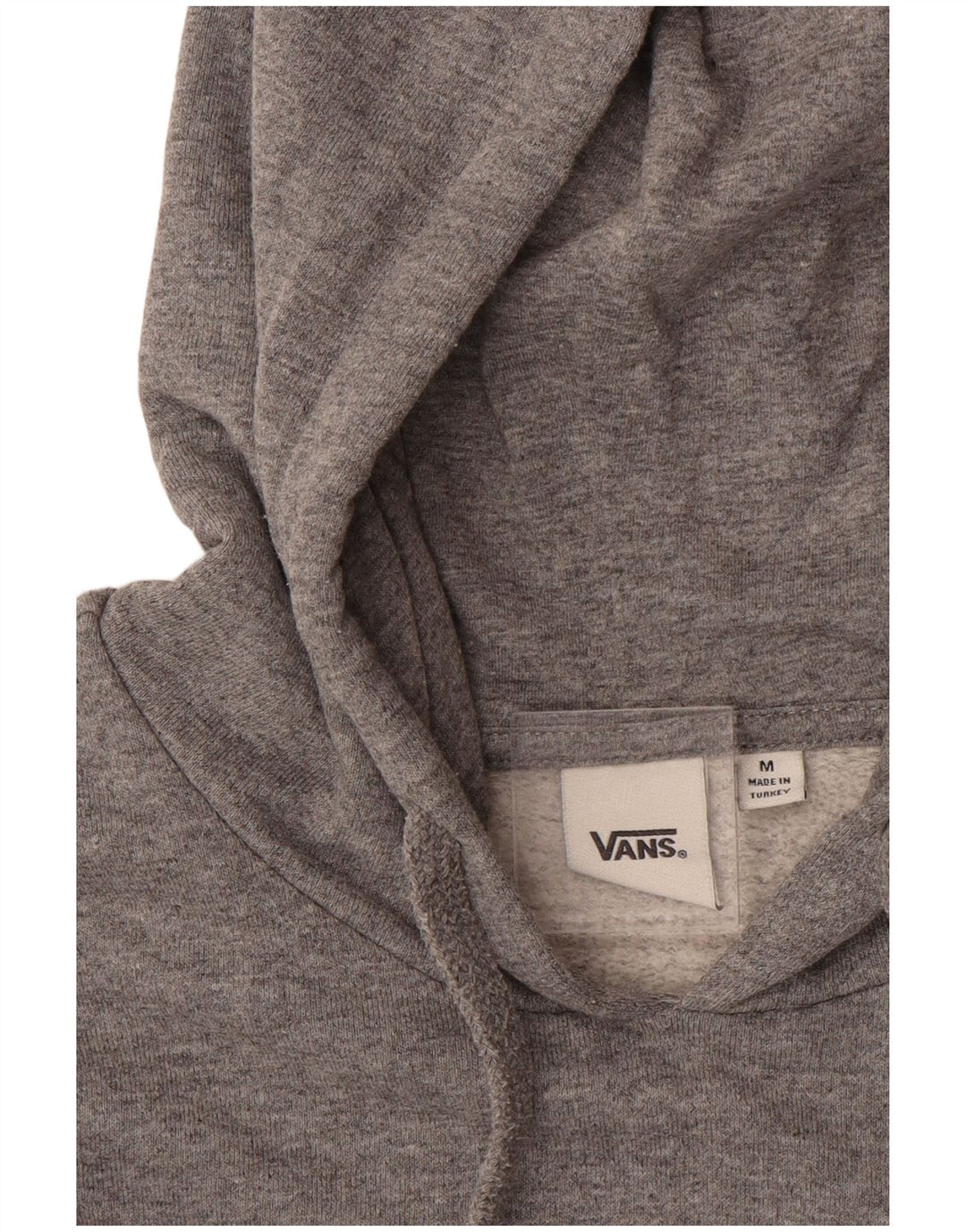 VANS Womens Graphic Hoodie Jumper UK 14 Medium Grey Cotton