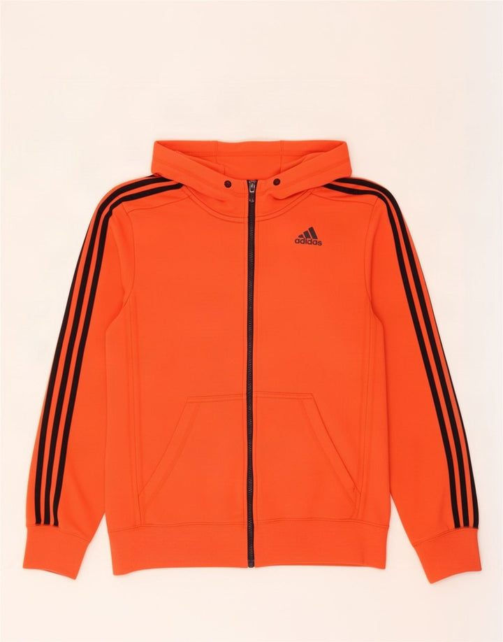 Adidas Herre Climalite Hættetrøje med lynlås, lille orange polyester