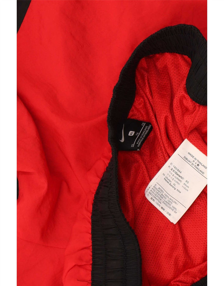 Nike Herre grafiske sportsshorts XL Rød Colourblock Nylon