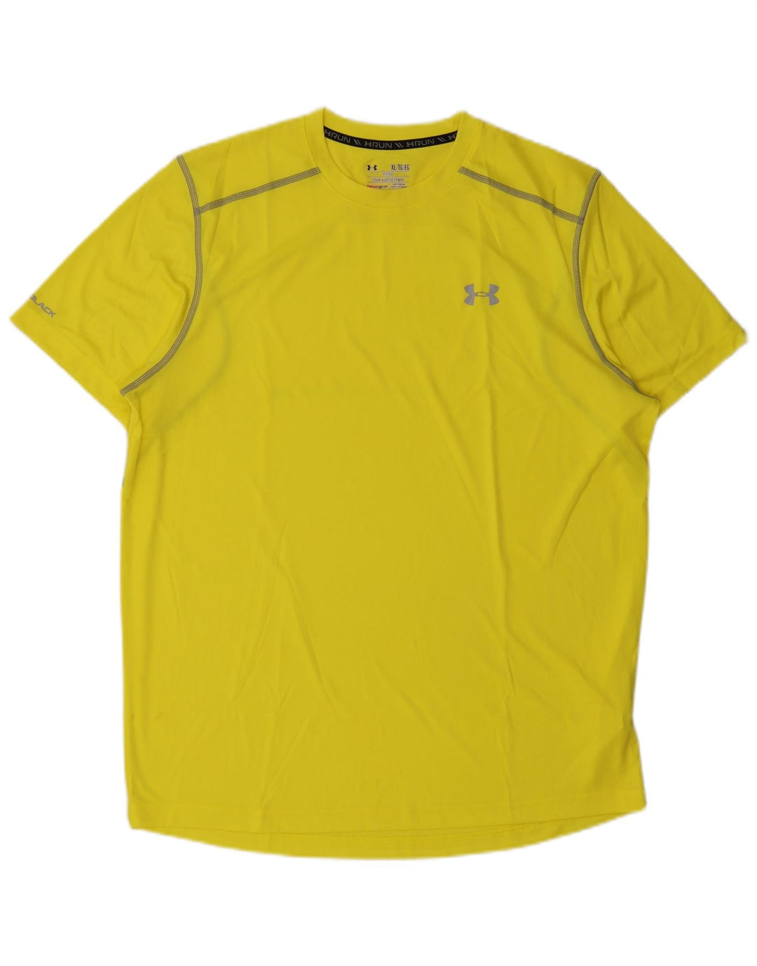 Under Armour Herre Heat Gear T-Shirt Top XL Gul Polyester