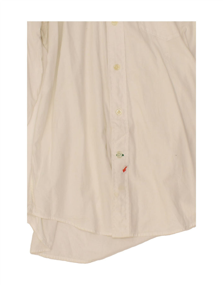 TOMMY HILFIGER Mens Shirt Medium White Cotton Vintage Tommy Hilfiger and Second-Hand Tommy Hilfiger from Messina Hembry 