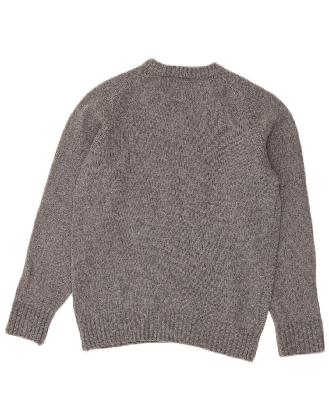 Zara Herre V-hals sweater mellemgrå uld