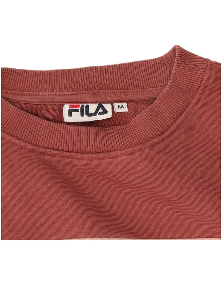 FILA Graphic Sweatshirt Jumper UK 14 Medium Sort Colourblock