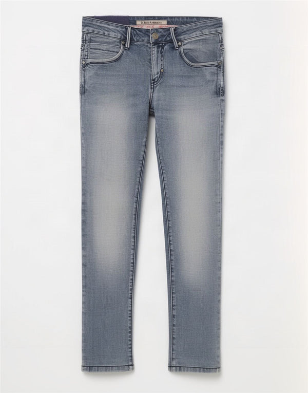 BACI & ABBRACCI Dame Slim Jeans IT 44 Medium W28 L28 Blå Bomuld