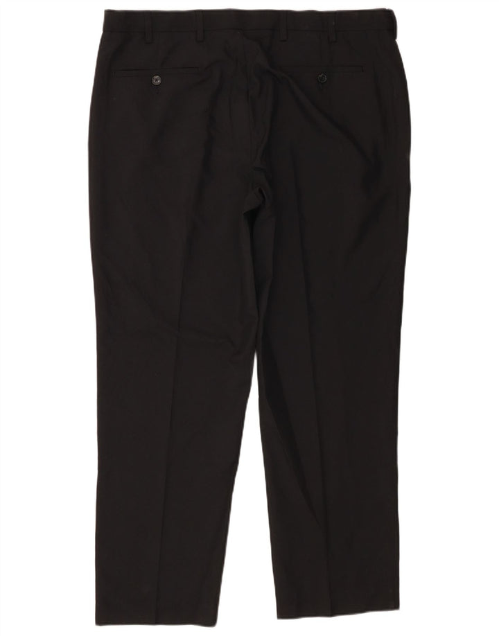 Marks & Spencer Herre Regular Fit Chinobukser W38 L29 Sort polyester