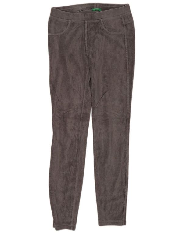 Benetton Dame Leggings UK 10 Små Grå Bomuld