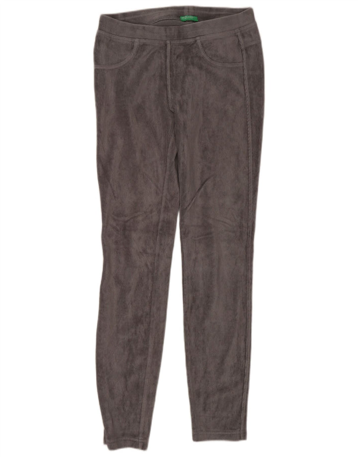 Benetton Dame Leggings UK 10 Små Grå Bomuld