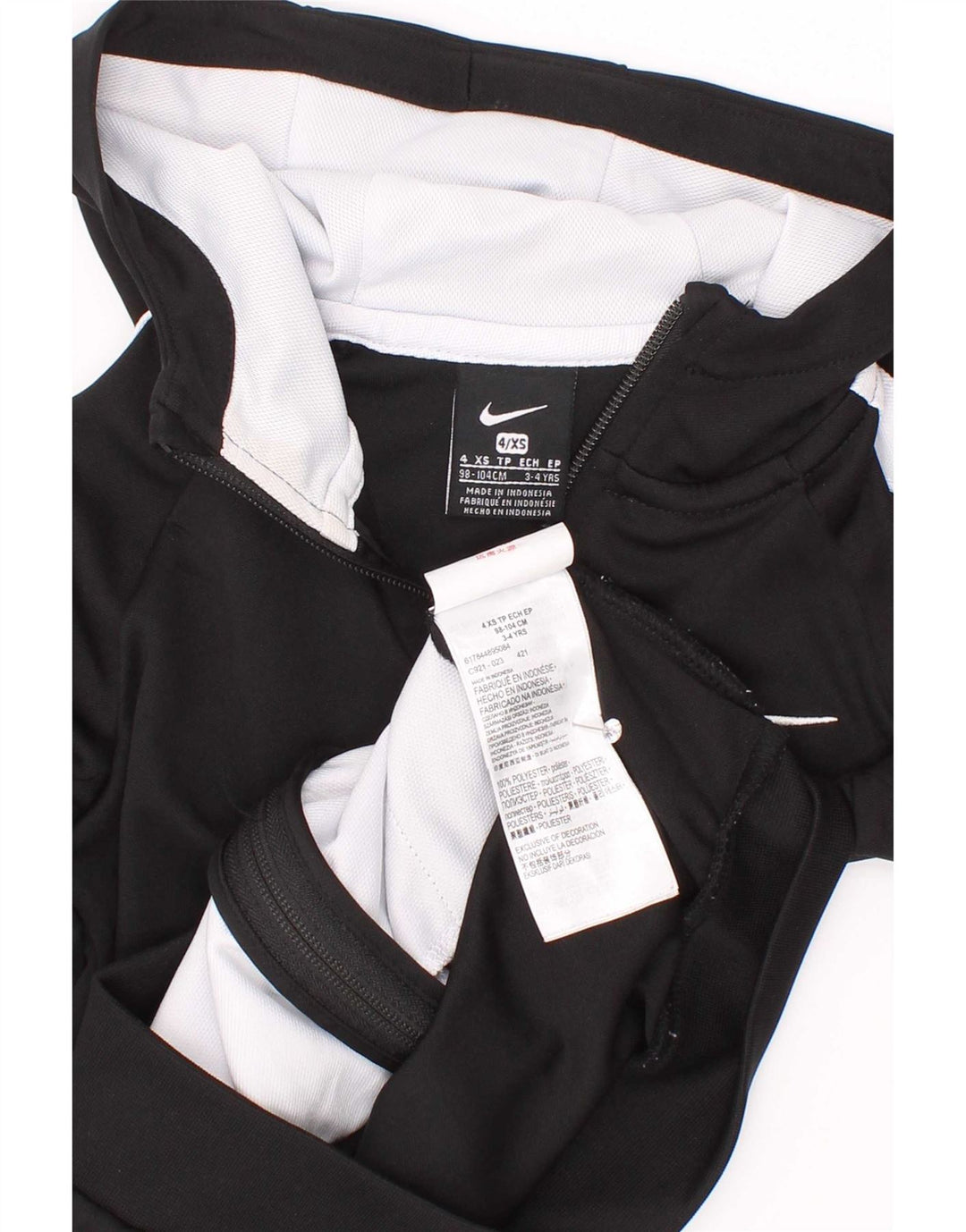 Nike hættetrøje med lynlås til drenge 3-4 år XS Sort Colourblock Polyester