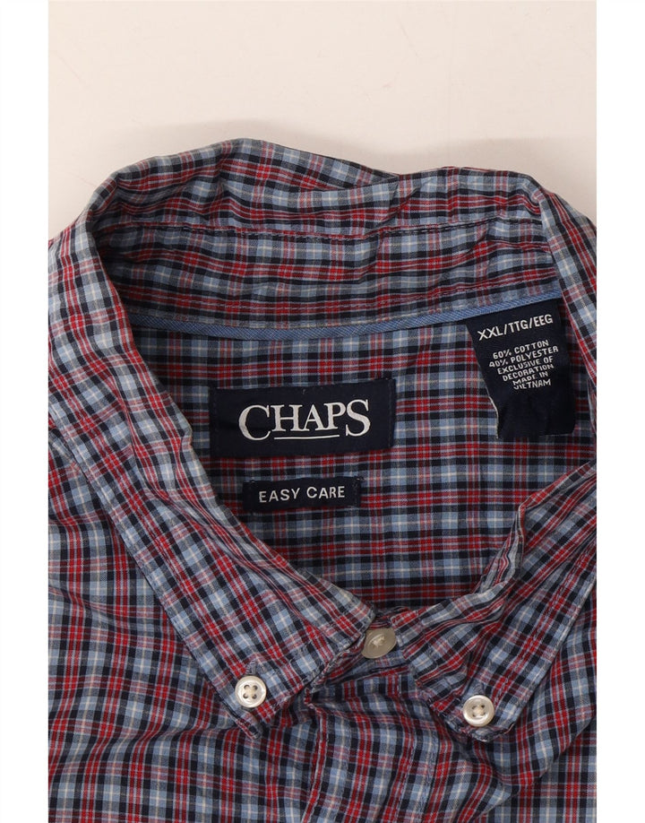 CHAPS Mens Big & Tall Flannel Shirt 2XL Multicoloured Check Cotton Vintage Chaps and Second-Hand Chaps from Messina Hembry 