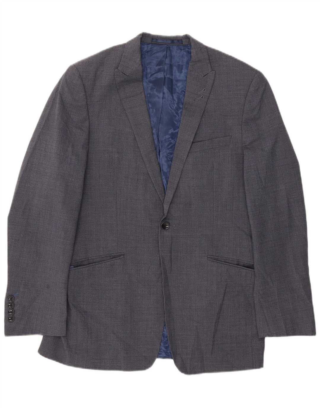 Marks & Spencer Herre 1-knap blazerjakke UK 38 Medium Blue Wool