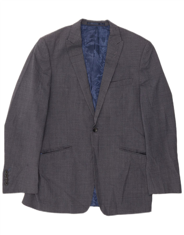 Marks & Spencer Herre 1-knap blazerjakke UK 38 Medium Blue Wool