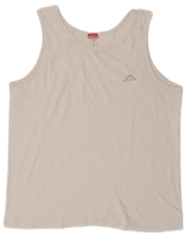 Kappa Damevest Top UK 18 XL Hvid Bomuld