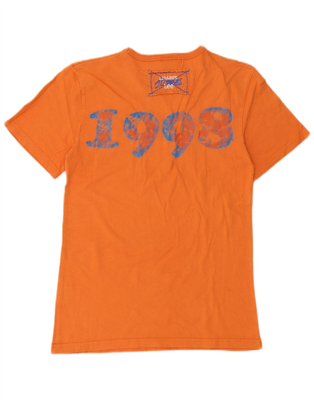 Lee Herre grafisk T-shirt Top Medium Orange Bomuld