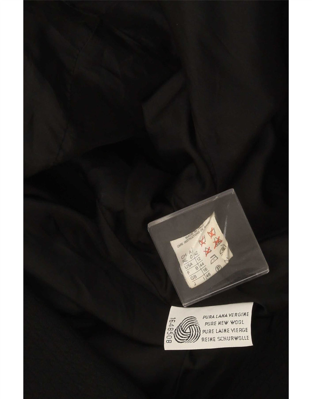 Max Mara Dame 1 Knap Blazer Jacket UK 16 Large Black Virgin Wool