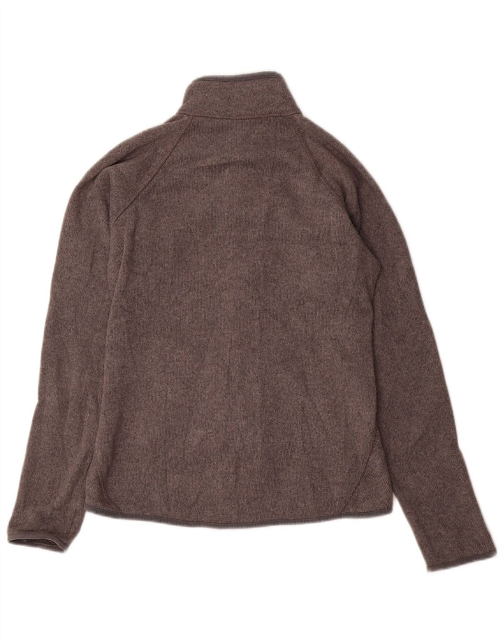 Eddie Bauer Dame træningsdragt Top jakke UK 10 Small Grey Flecked Polyester
