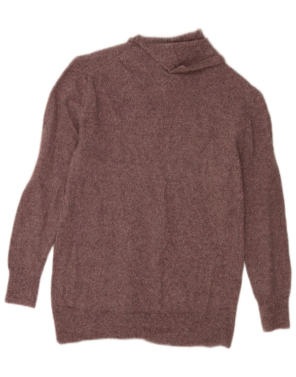 Massimo Dutti Dame Rullehals Sweater UK 10 Small Brown Flecked