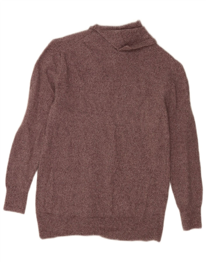 Massimo Dutti Dame Rullehals Sweater UK 10 Small Brown Flecked