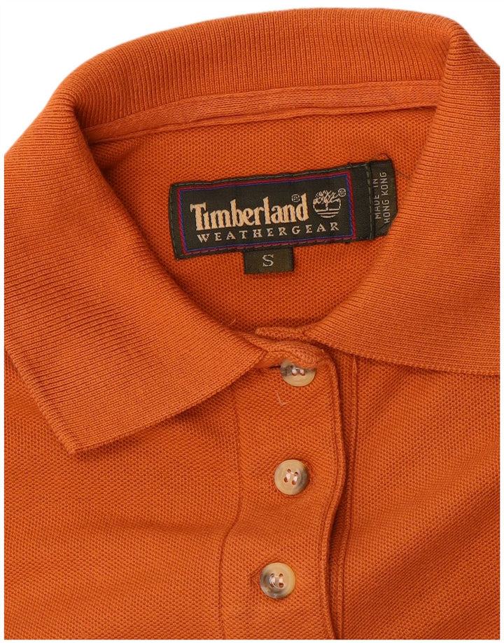TIMBERLAND Dame Polo Shirt UK 10 Small Orange