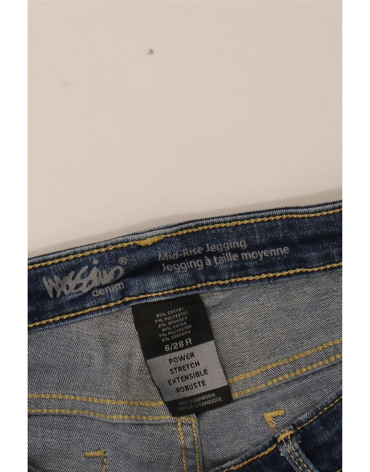 MOSSIMO Womens Mid Rise Jegging Jeans US 6 Medium W28 L29 Navy Blue Cotton Vintage Mossimo and Second-Hand Mossimo from Messina Hembry 