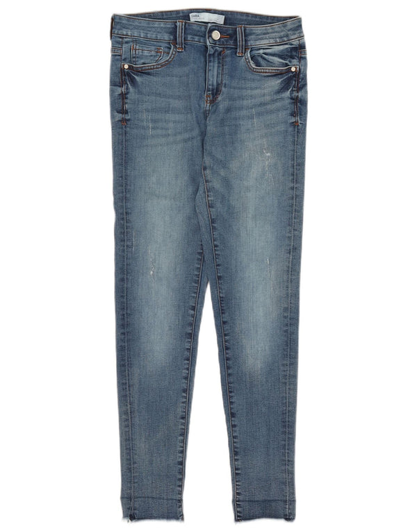 Zara Dame Skinny Jeans EU 36 XS W26 L27 Blå Bomuld