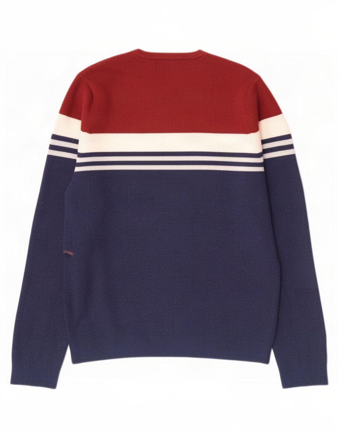 Marks & Spencer Herre sweater med rund hals, stor blå farveblok