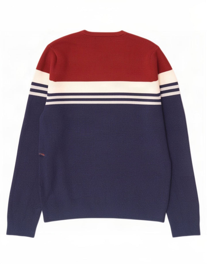 Marks & Spencer Herre sweater med rund hals, stor blå farveblok