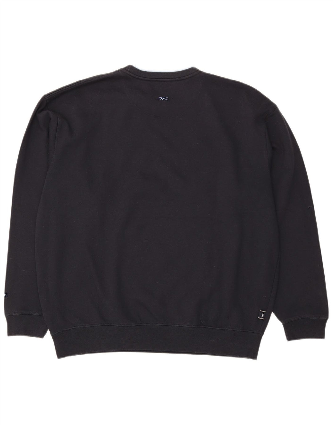 REEBOK Mens Sweatshirt Jumper Large Navy Blue Polyester