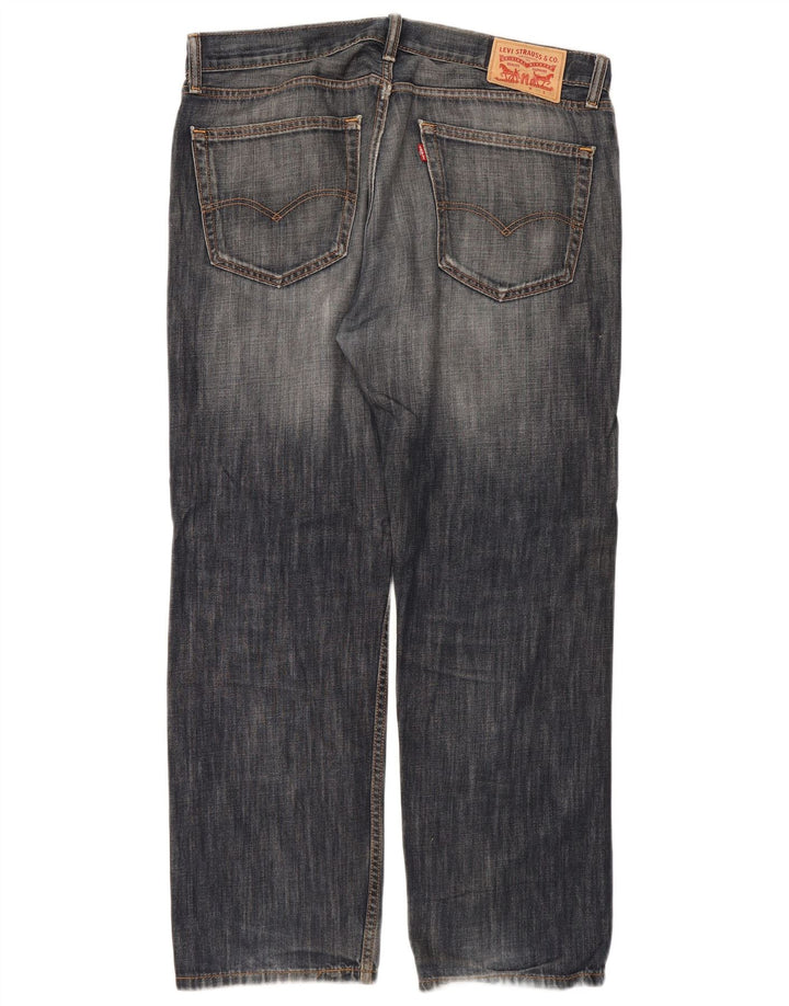 Levi's Herre 505 Straight Jeans W36 L30 Blå Bomuld
