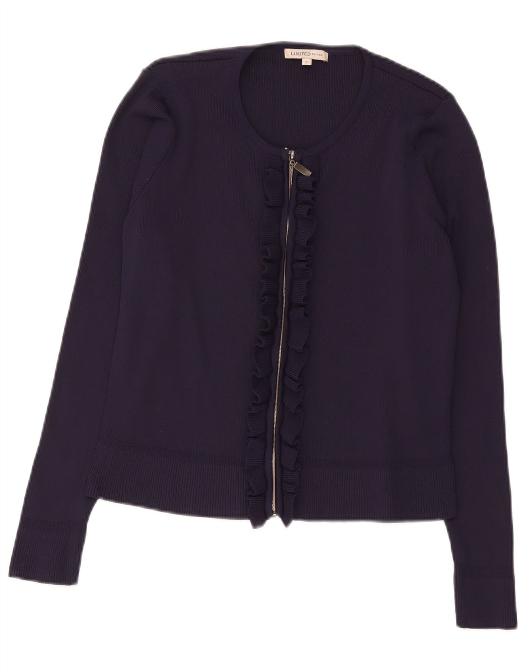 Marks & Spencer dame cardigan sweater UK 14 Medium Navy Blue Polyamid