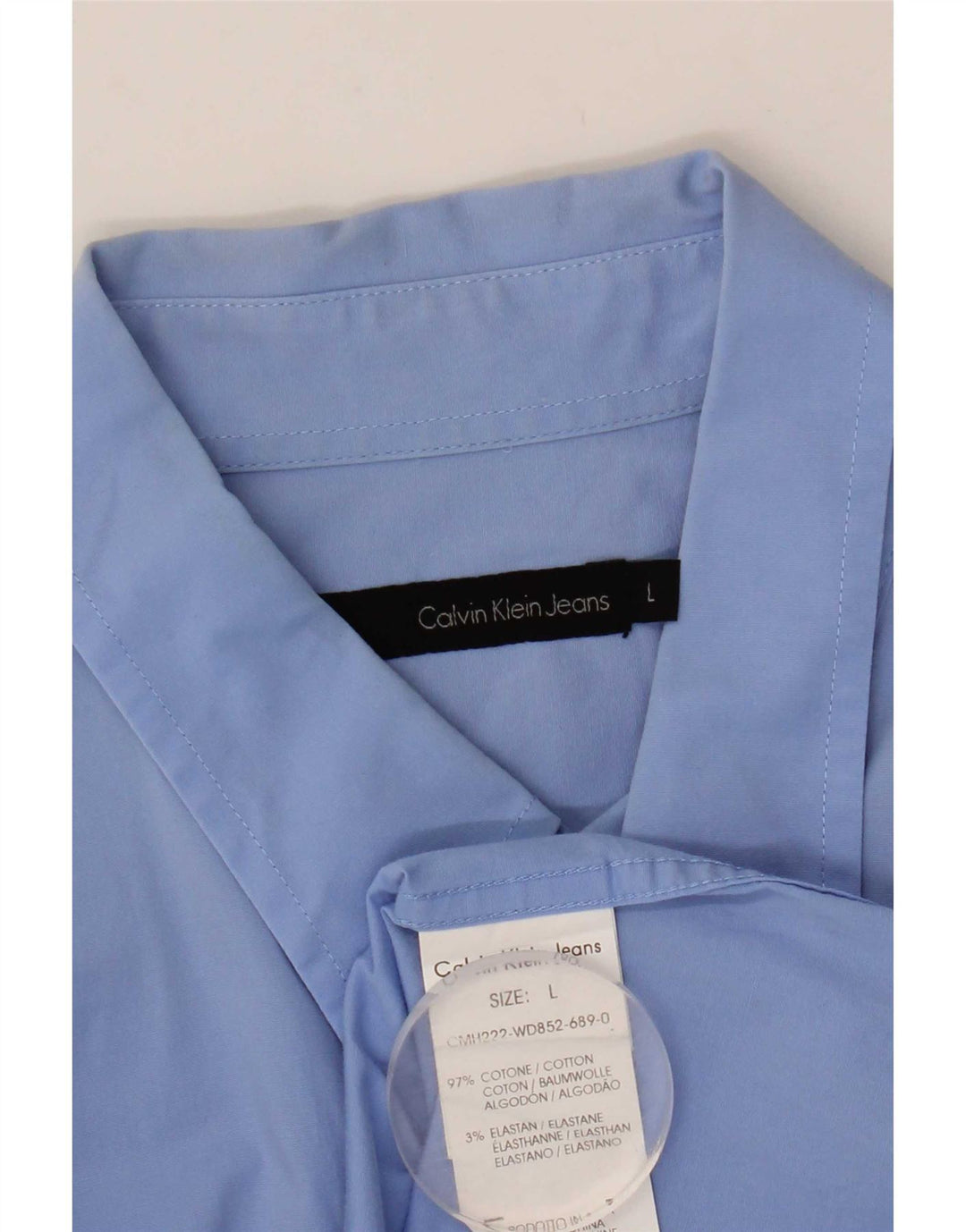 Calvin Klein Jeans Herreskjorte Stor Blå Bomuld