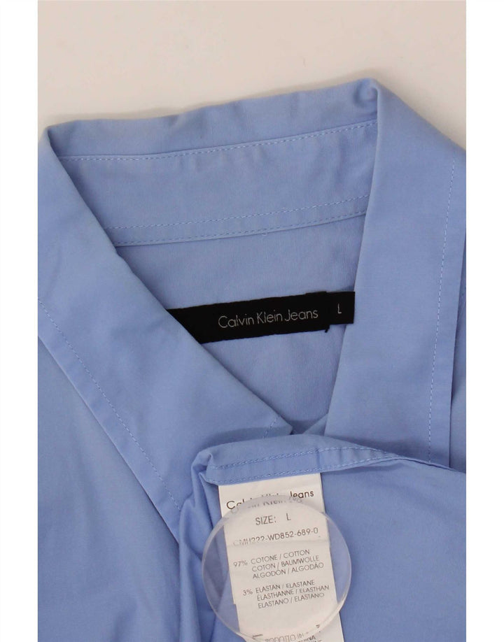Calvin Klein Jeans Herreskjorte Stor Blå Bomuld