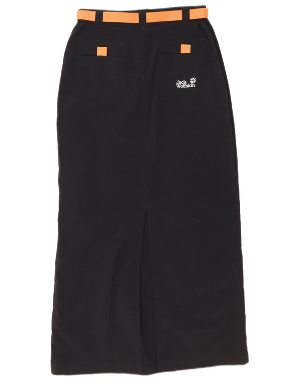 Jack Wolfskin Dame Højtalje Maxi Nederdel Medium W28 Sort Polyester