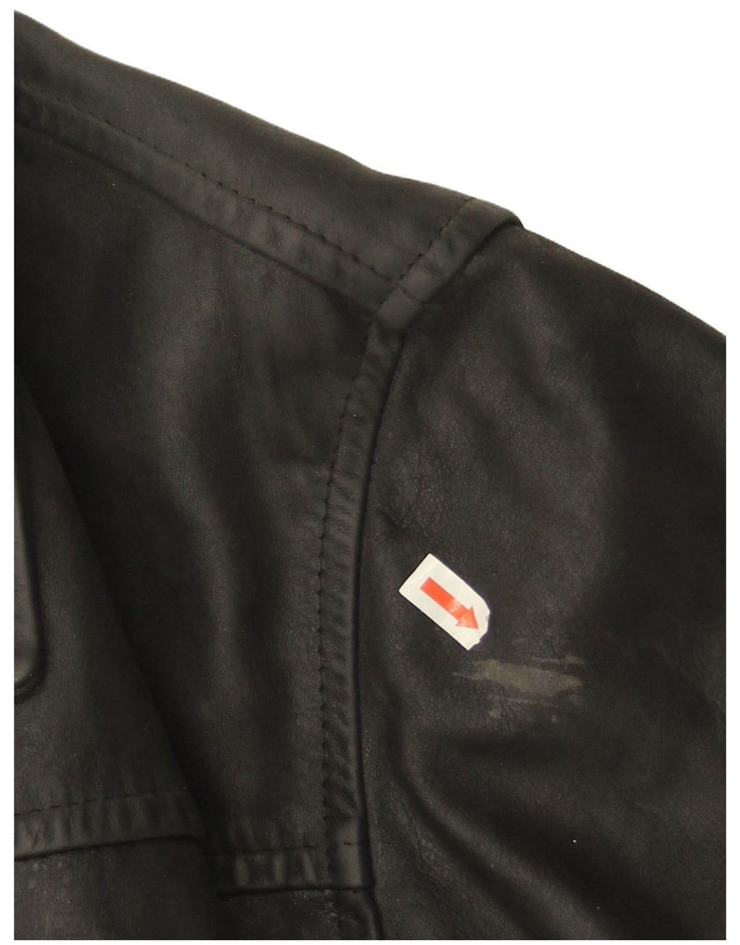 Vintage herre læderjakke IT 46 Lille sort læder