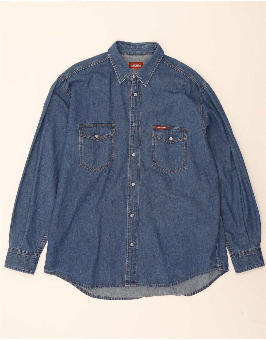 Carrera denimskjorte til mænd XL blå bomuld
