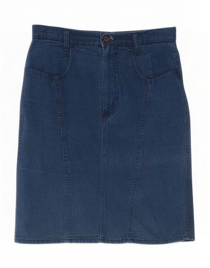 Benetton Dame Denim Nederdel IT 44 Medium W28 Blå Bomuld