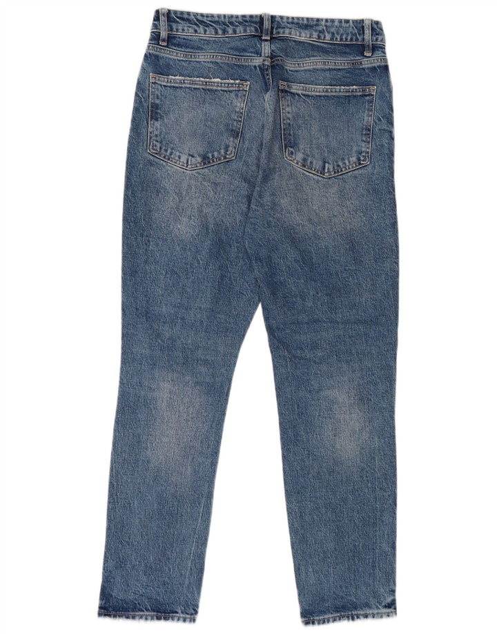 Zara Dame Distressed Slim Jeans EU 40 Medium W30 L27 Blå