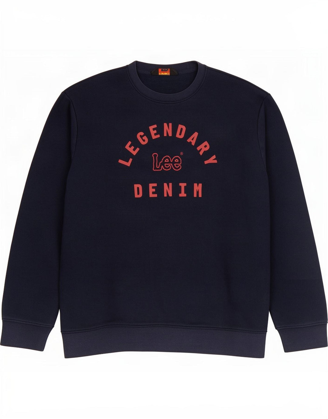Lee Herre Grafisk Sweatshirt Jumper Large Navy Blue Cotton