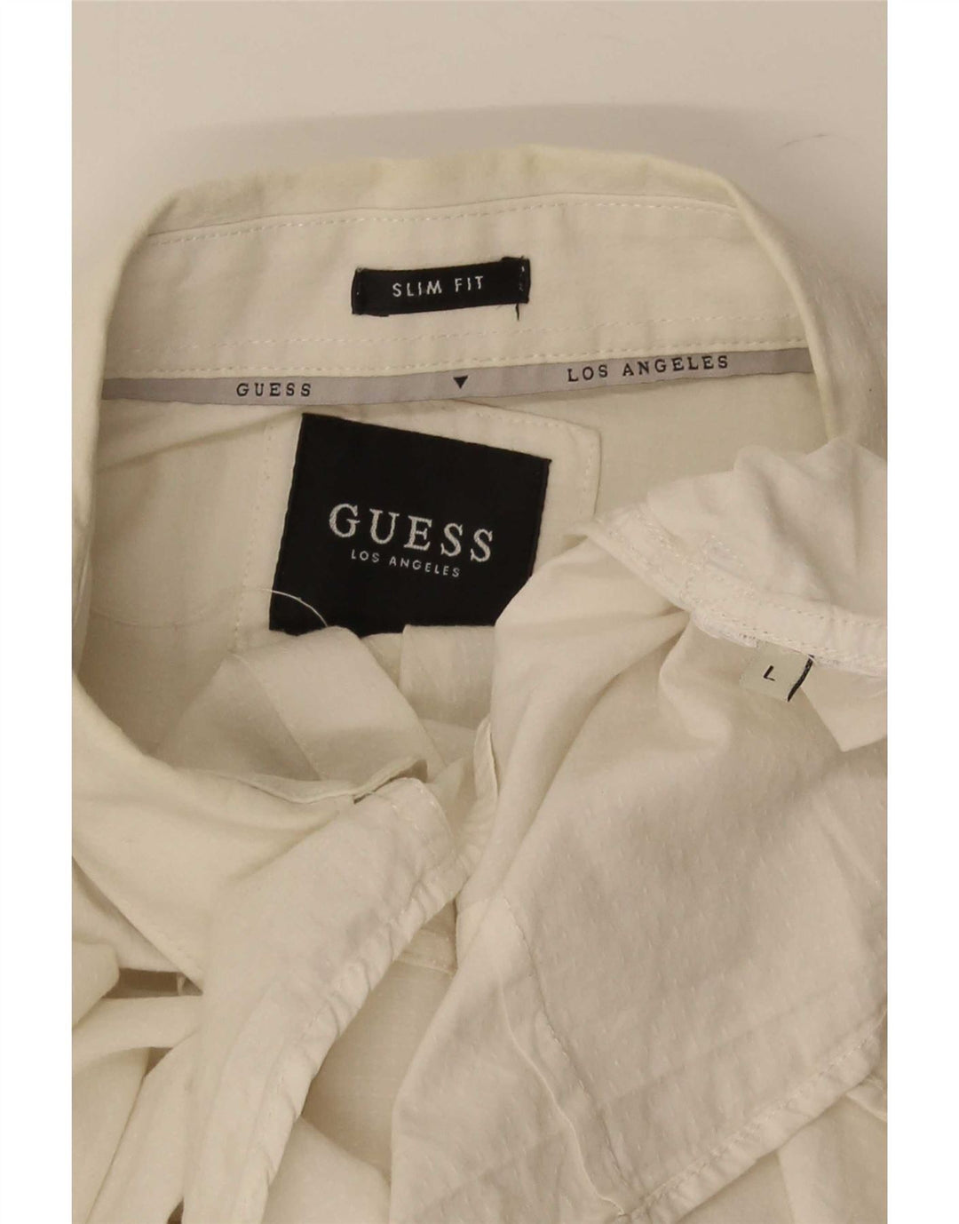 Guess Slim Fit skjorte til mænd, stor hvid
