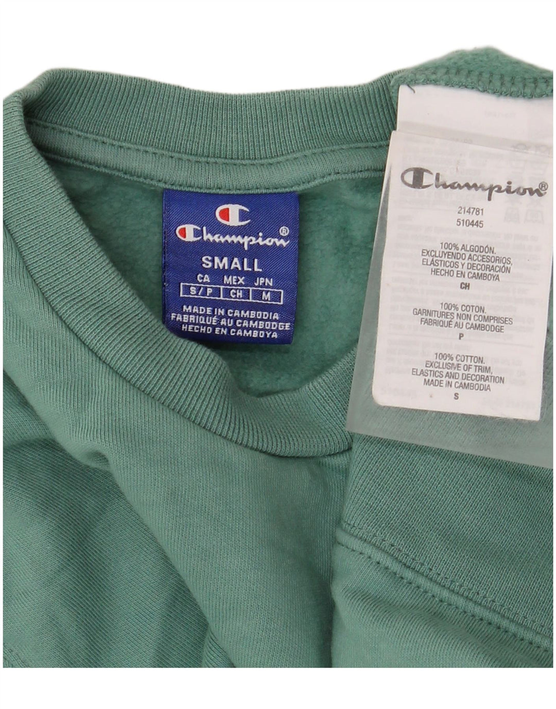 Champion Herre Sweatshirt Jumper Lille Grøn Bomuld