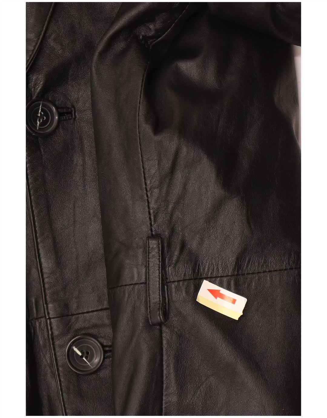 Herre læderfrakke EU 50 Large Black Læder