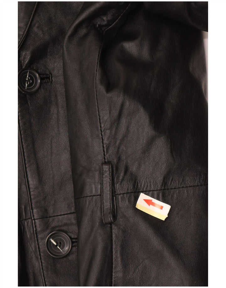 Herre læderfrakke EU 50 Large Black Læder