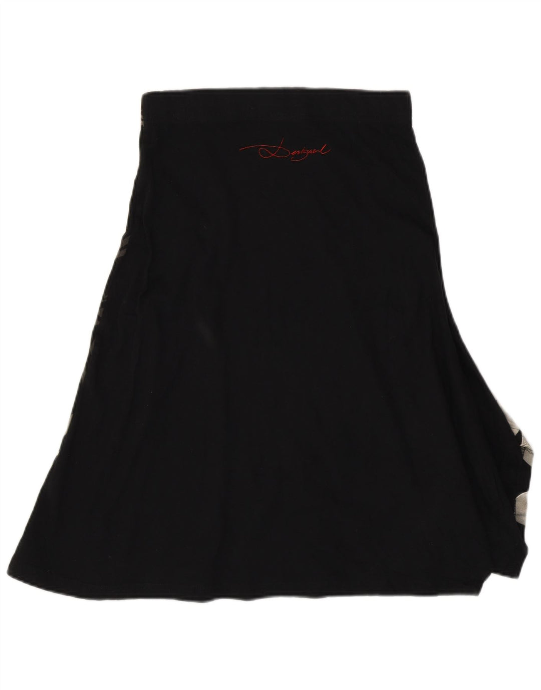 Desigual Kvinders Grafisk A-Line nederdel Small W26 Black Floral